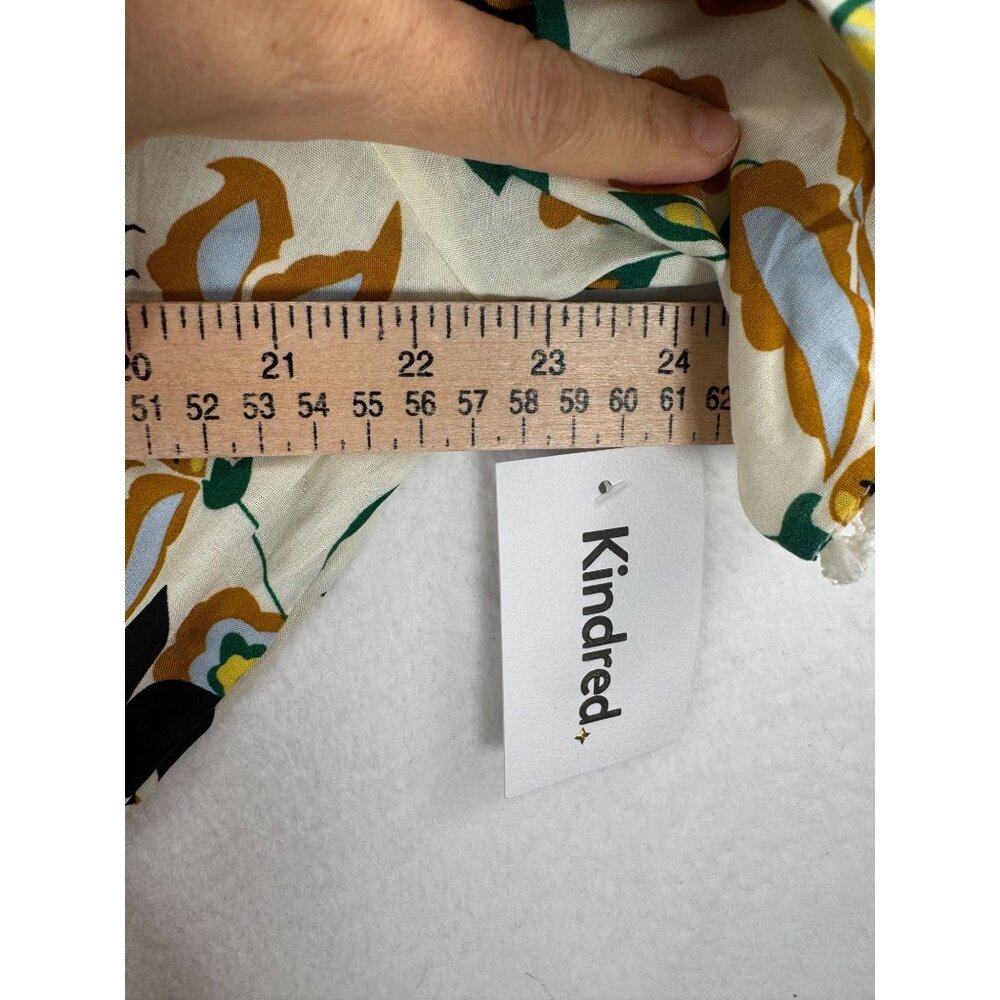 Kindred floral ruffle boho empire waist maxi dress‎ 90s Y2K spring 1X - Picture 5 of 11
